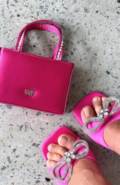 Bags | White Fox Boutique Serena Box Bag Fuchsia Satin pink