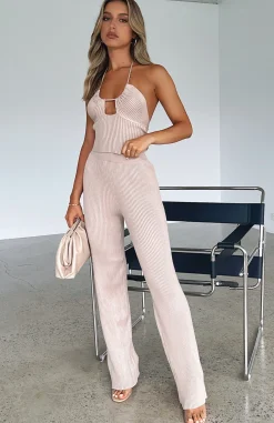 Pants | White Fox Boutique Serve The Look Knit Pants Taupe nude