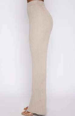 Pants | White Fox Boutique Serve The Look Knit Pants Taupe nude