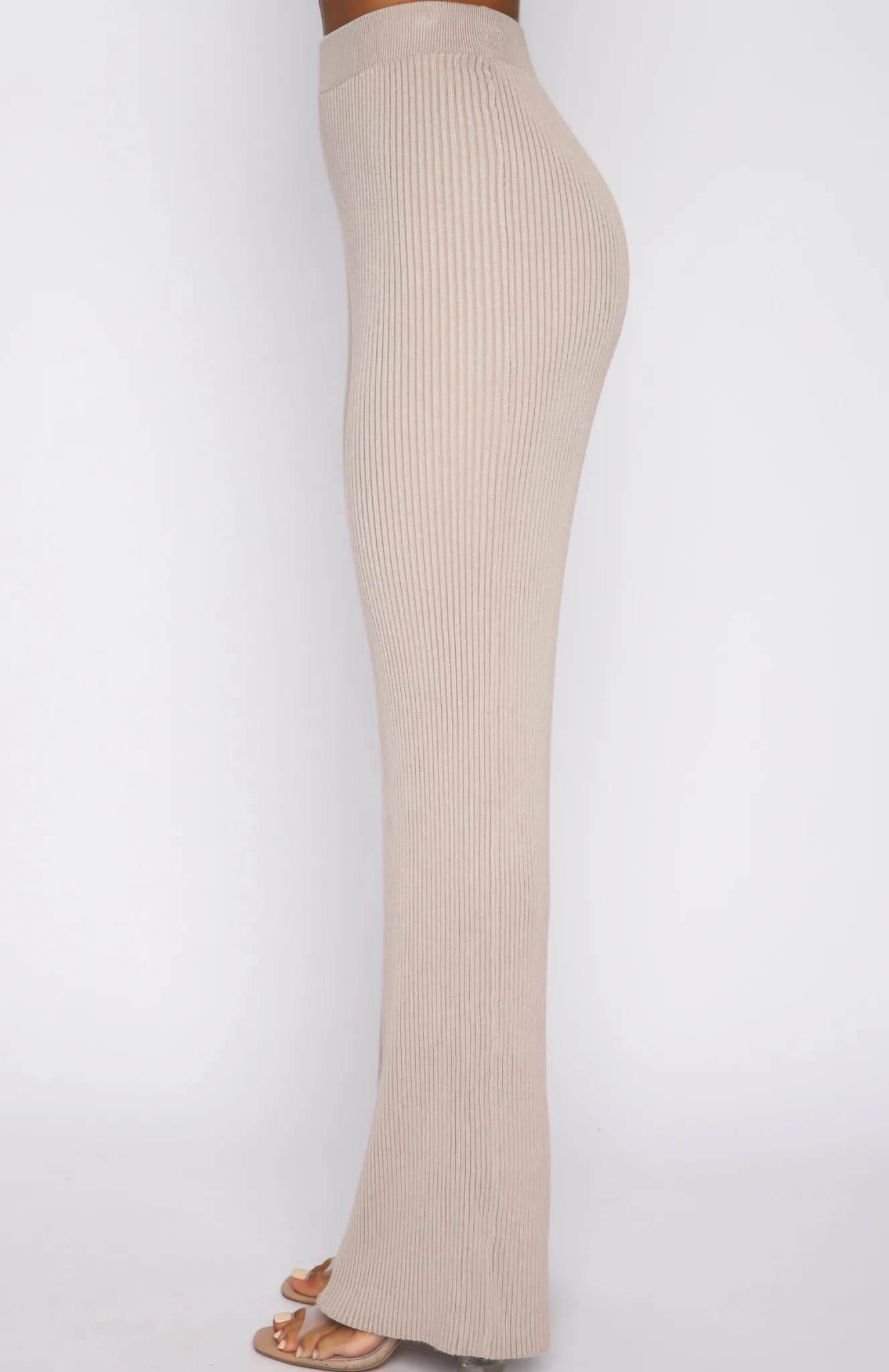 Pants | White Fox Boutique Serve The Look Knit Pants Taupe nude