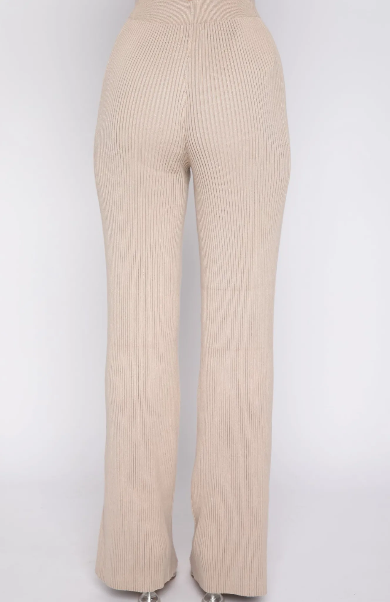 Pants | White Fox Boutique Serve The Look Knit Pants Taupe nude