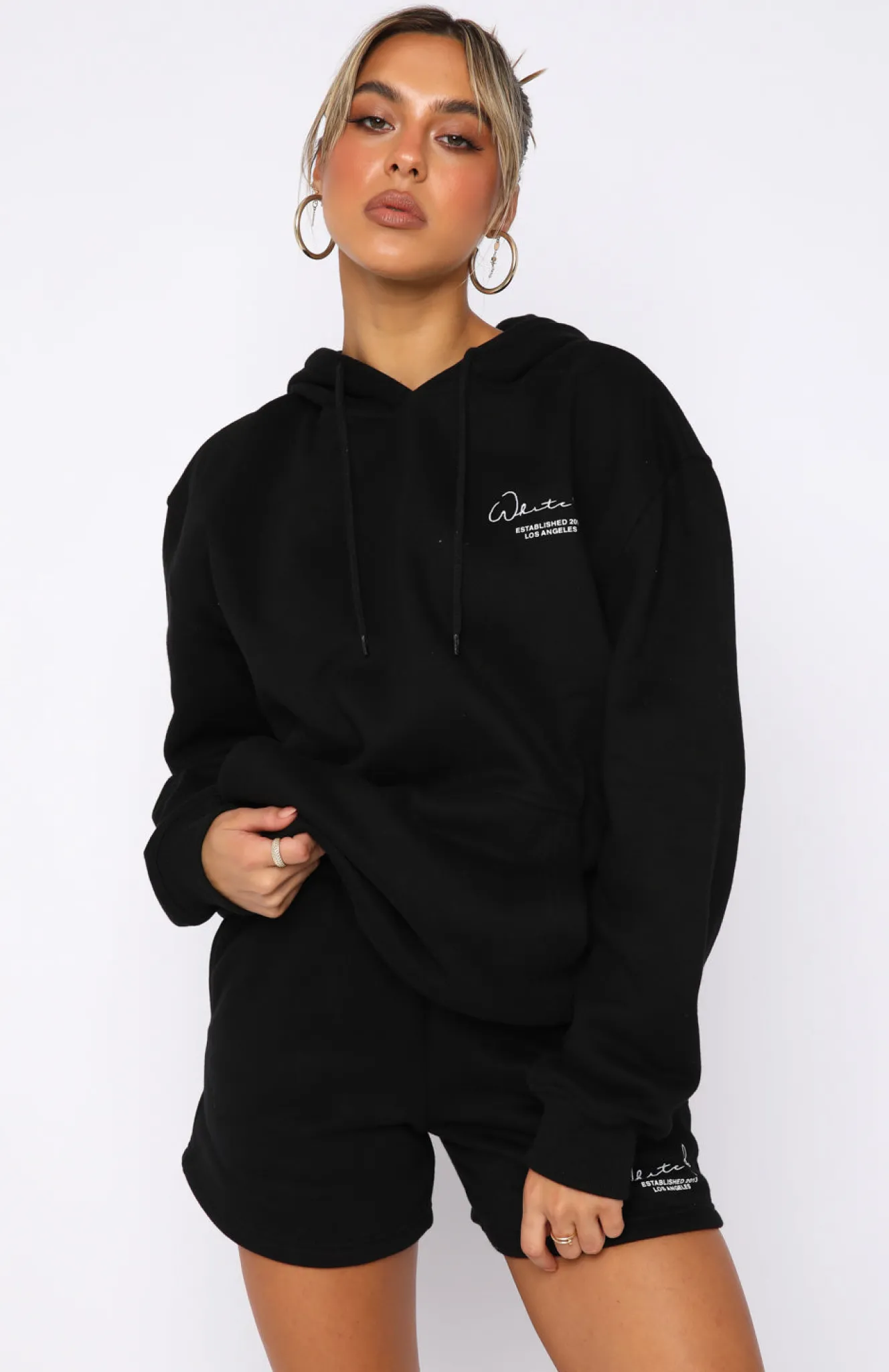 Jackets & Blazers | White Fox Boutique Set The Standard Hoodie black