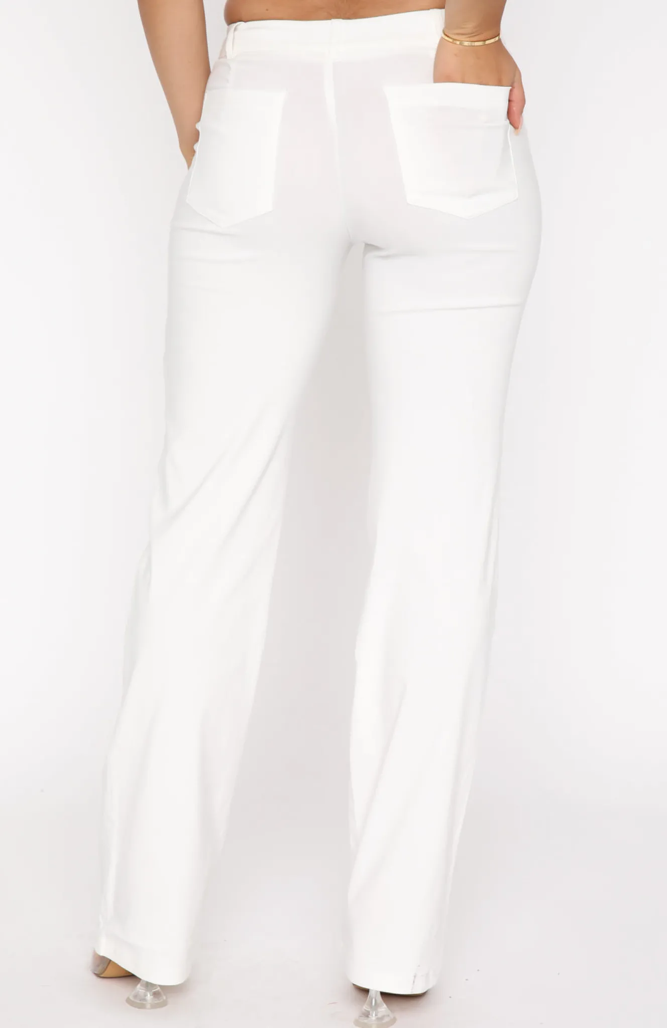 Pants | White Fox Boutique Shape Of You Pants white