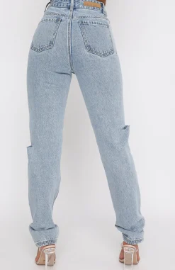 Denim | White Fox Boutique She's All That Straight Leg Denim Jeans Washed blue