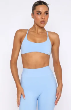 Sports Bras & Crops | White Fox Boutique She's Healthy Sports Crop Sky blue