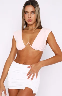 Shirts & Blouses | White Fox Boutique She's So Lovely Crop Baby pink