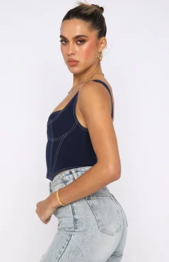 Shirts & Blouses | White Fox Boutique She's The One Bustier Navy blue