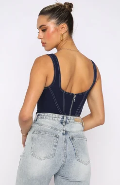 Shirts & Blouses | White Fox Boutique She's The One Bustier Navy blue