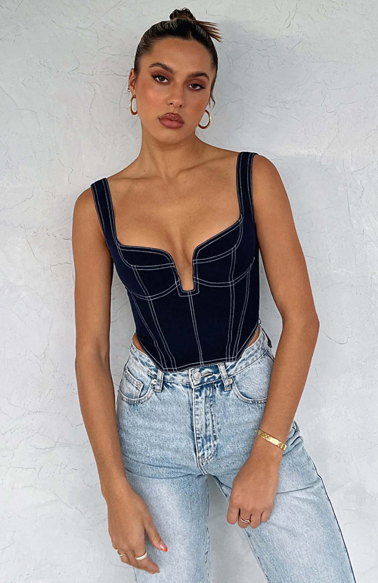 Shirts & Blouses | White Fox Boutique She's The One Bustier Navy blue
