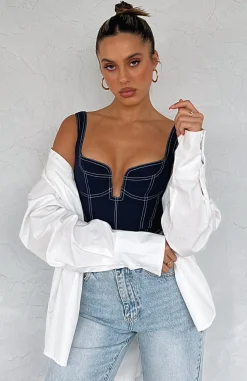 Shirts & Blouses | White Fox Boutique She's The One Bustier Navy blue