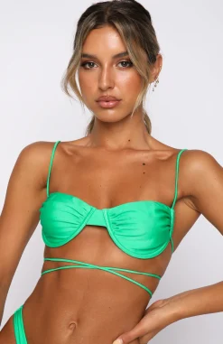 Bikini Tops | White Fox Boutique Siena Bikini Top Shiny green