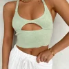 Shirts & Blouses | White Fox Boutique Simply Hooked Crop Sage green
