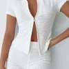 Shirts & Blouses | White Fox Boutique So Tempted Terry Top white
