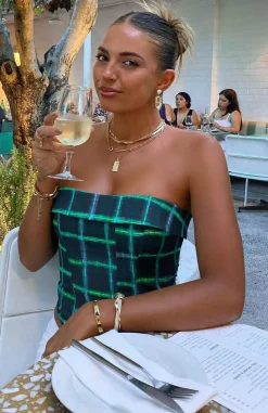 Shirts & Blouses | White Fox Boutique Soft Spot Bustier Plaid green