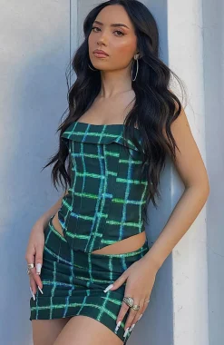 Shirts & Blouses | White Fox Boutique Soft Spot Bustier Plaid green
