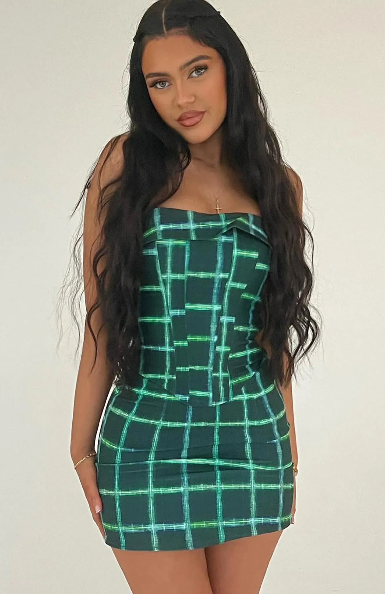 Shirts & Blouses | White Fox Boutique Soft Spot Bustier Plaid green