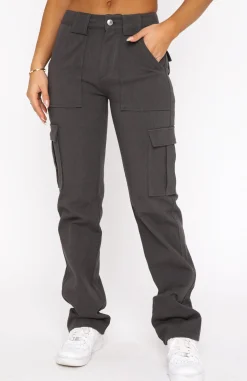 Pants | White Fox Boutique Someone To You Cargo Pants Charcoal grey