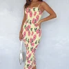Formal Dresses | White Fox Boutique Sparkling Eyes Midi Dress Lemon Rose yellow