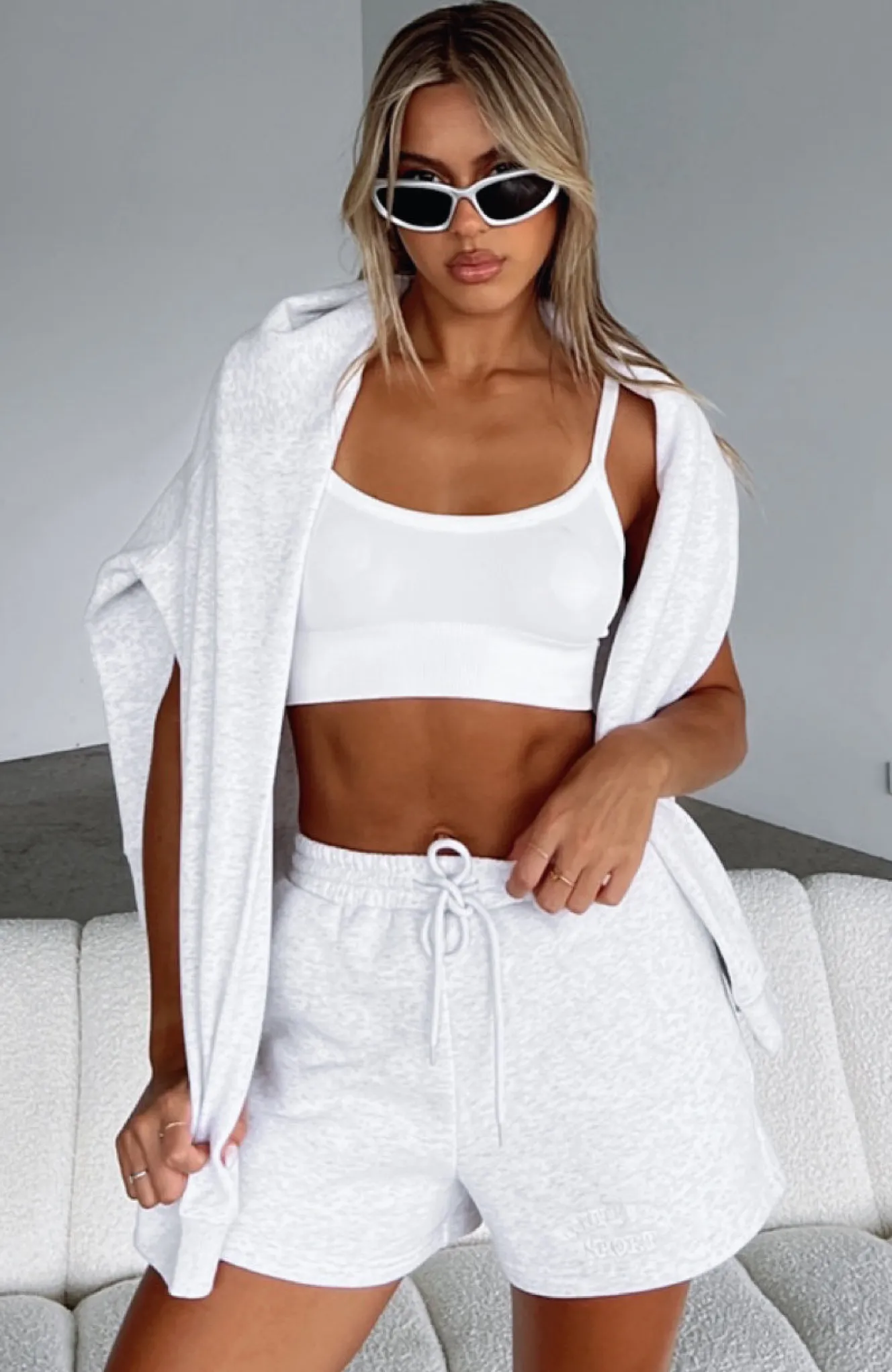 Shorts | White Fox Boutique Sports Edition Lounge Shorts Marle grey