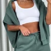 Shorts | White Fox Boutique Sports Edition Lounge Shorts Dusty Olive green