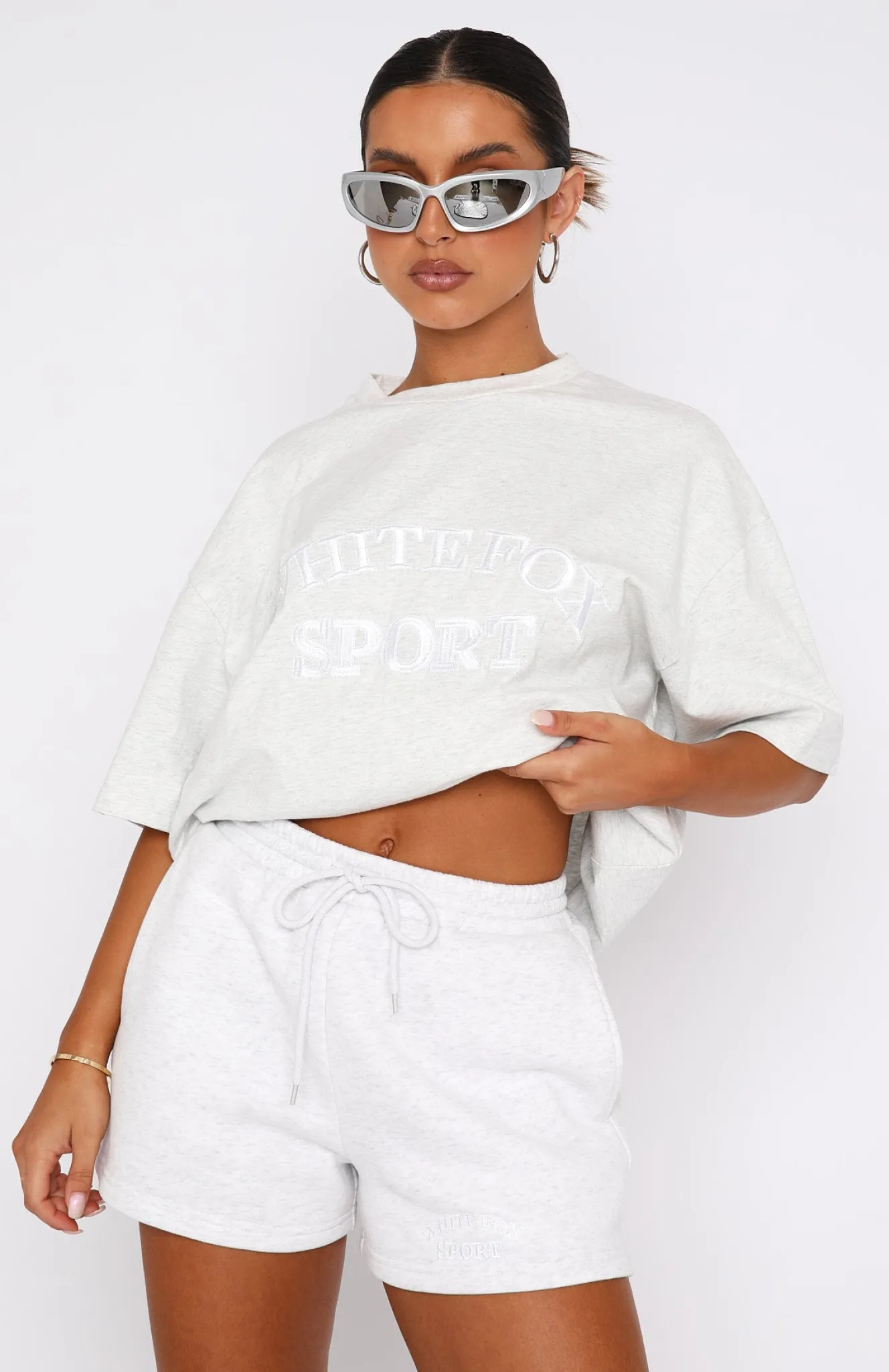 Shirts & Blouses | White Fox Boutique Sports Edition Oversized Tee Marle grey