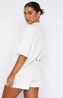 Shirts & Blouses | White Fox Boutique Sports Edition Oversized Tee Marle grey