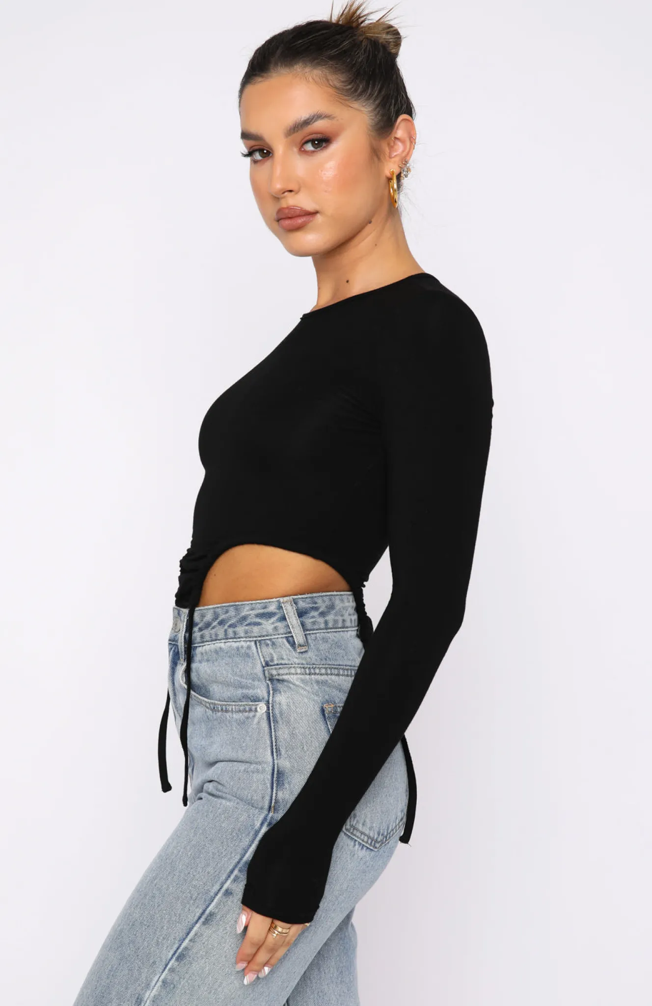 Shirts & Blouses | White Fox Boutique Spring Fresh Long Sleeve Top black
