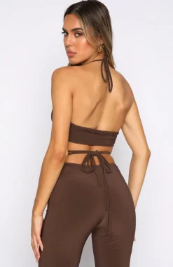 Shirts & Blouses | White Fox Boutique Stand Alone Crop Chocolate brown
