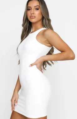 Restocked | White Fox Boutique Star Power Ribbed Mini Dress white