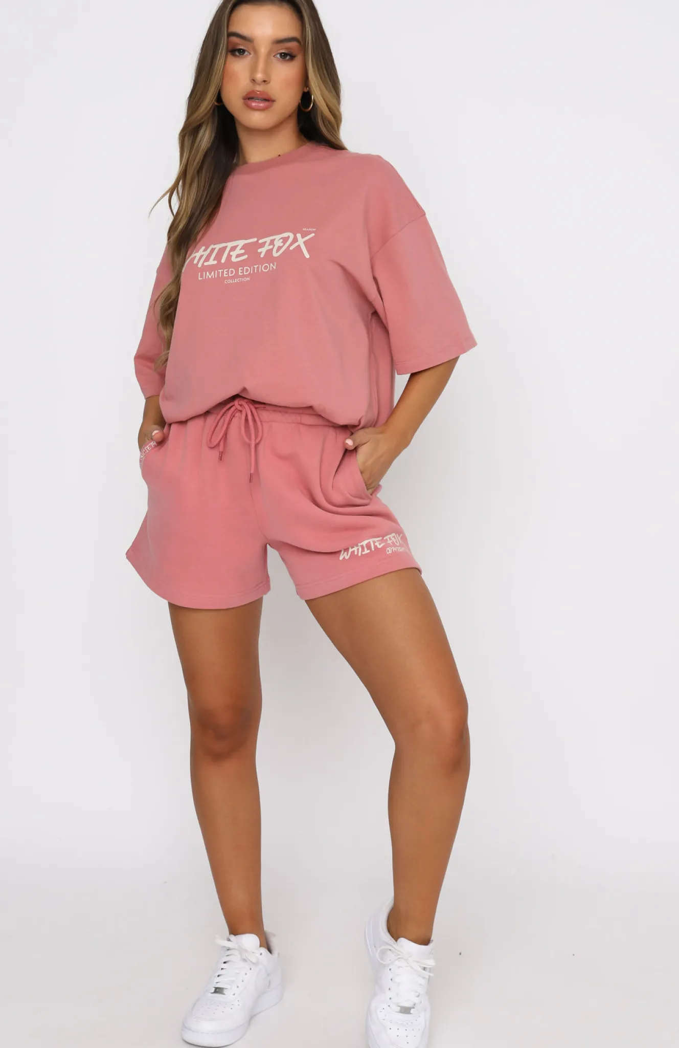 Shorts | White Fox Boutique State Of Art Lounge Shorts Berry pink