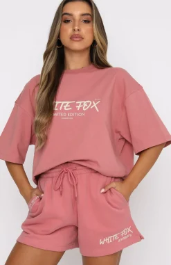 Shorts | White Fox Boutique State Of Art Lounge Shorts Berry pink