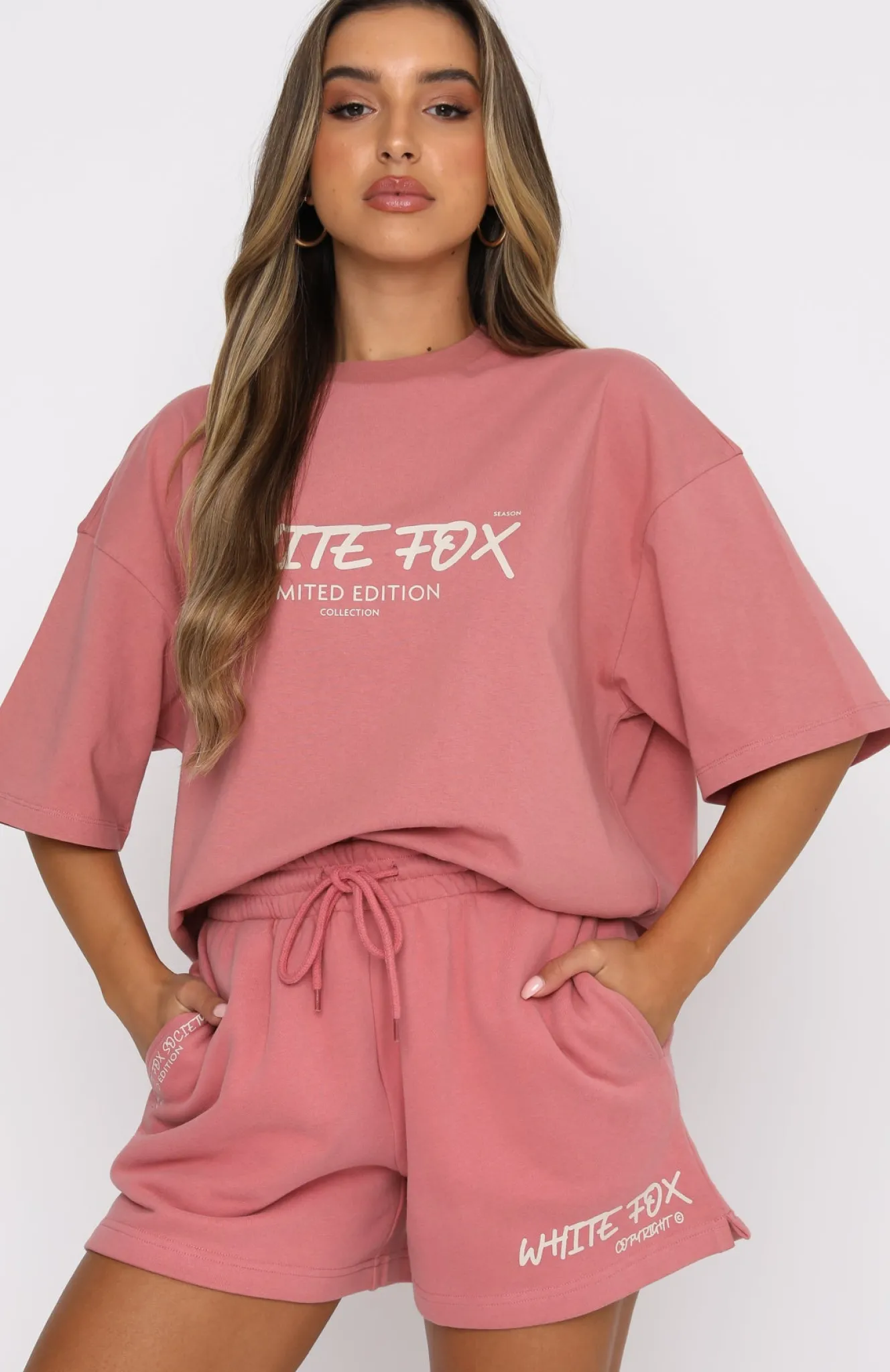 Shorts | White Fox Boutique State Of Art Lounge Shorts Berry pink