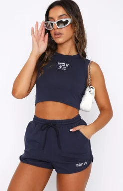 Shirts & Blouses | White Fox Boutique Stay Close Crop Navy blue