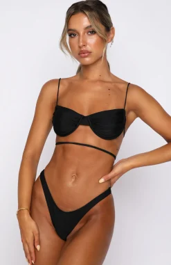 Bikini Bottoms | White Fox Boutique Stay Golden Bottoms Shiny black