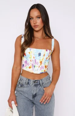 Shirts & Blouses | White Fox Boutique Stay Grounded Bustier Summer Bloom multi