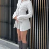 Long Sleeve Dresses | White Fox Boutique Stay The Night Long Sleeve Mini Dress Taupe grey