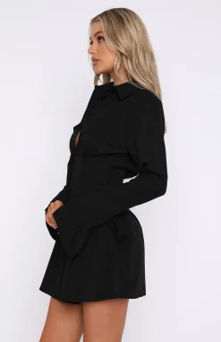 Long Sleeve Dresses | White Fox Boutique Stay The Night Long Sleeve Mini Dress black