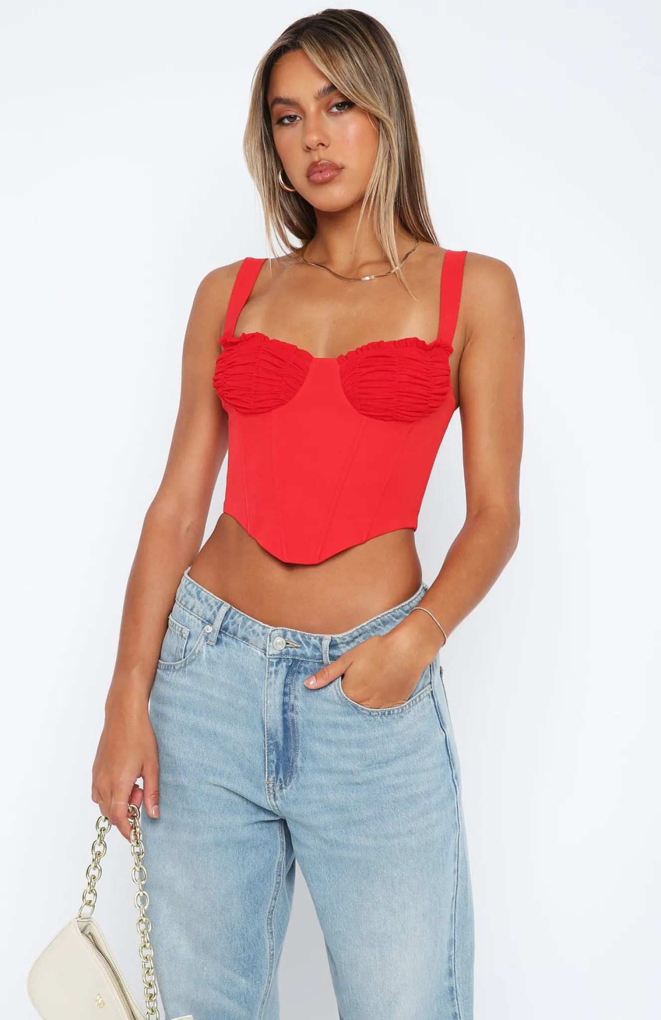 Shirts & Blouses | White Fox Boutique Stay Tonight Bustier red