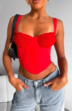 Shirts & Blouses | White Fox Boutique Stay Tonight Bustier red