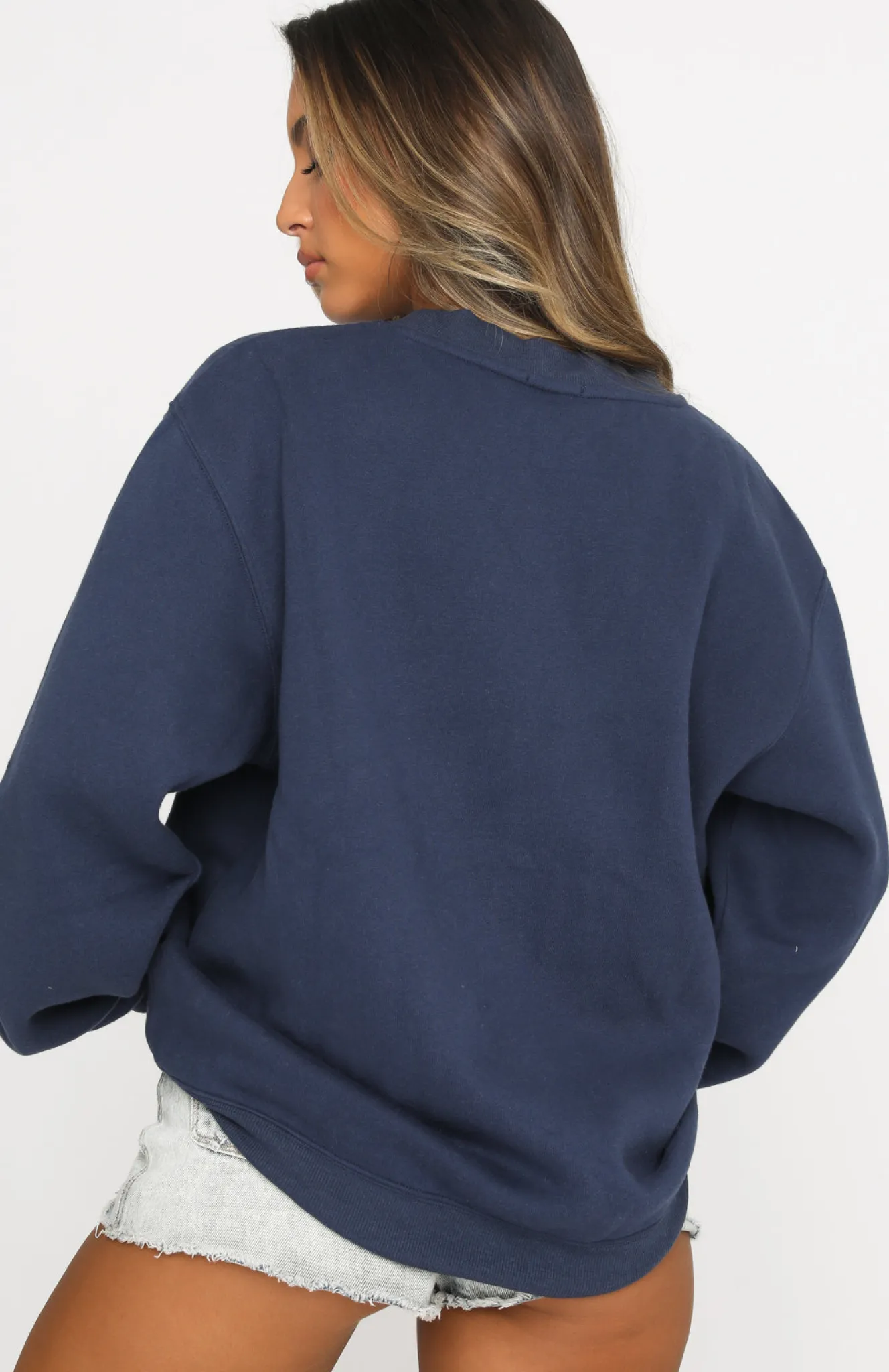 Jackets & Blazers | White Fox Boutique Steal Your Heart Oversized Sweater Navy blue