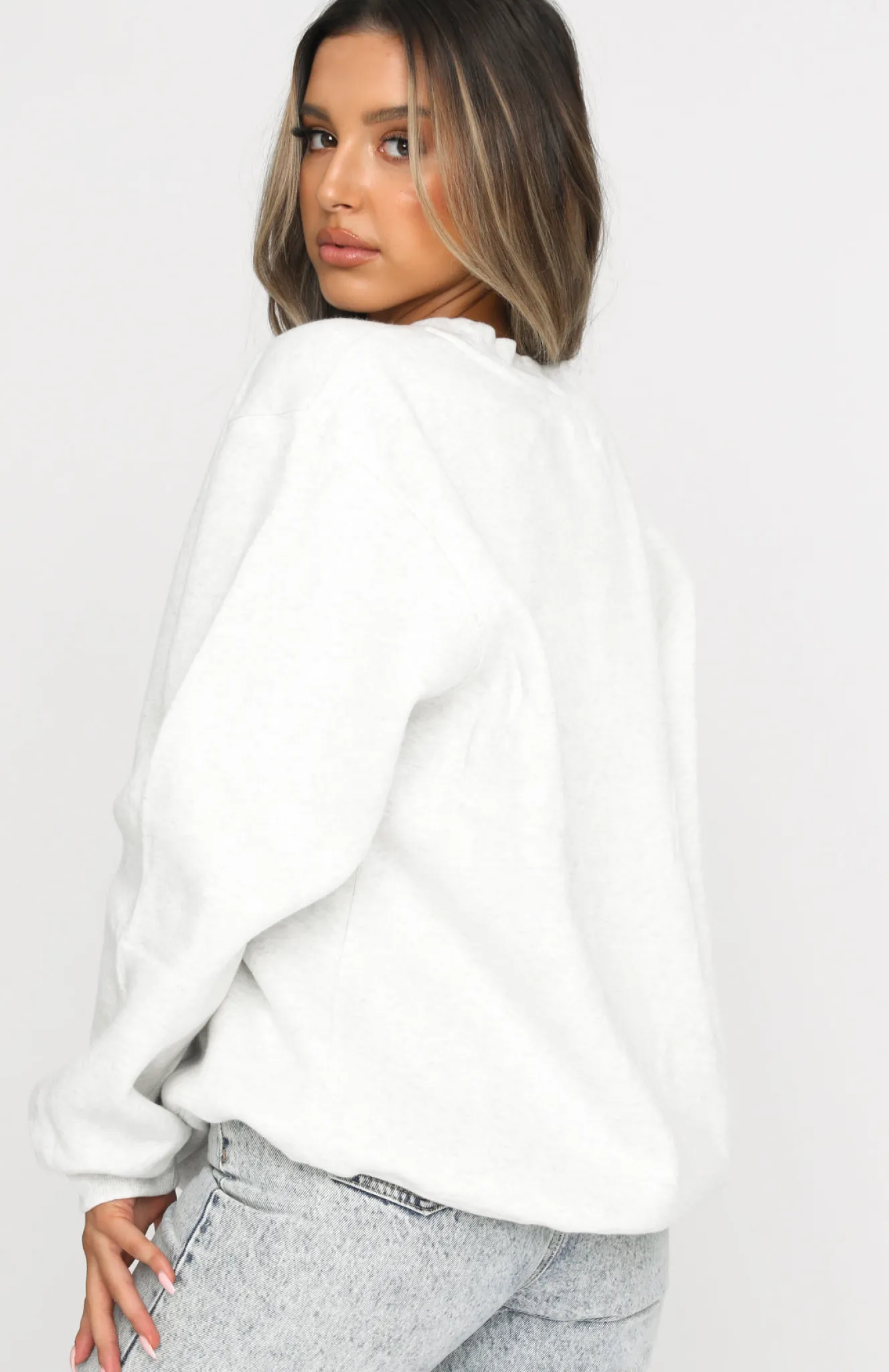 Jackets & Blazers | White Fox Boutique Steal Your Heart Oversized Sweater Marle grey