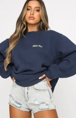 Jackets & Blazers | White Fox Boutique Steal Your Heart Oversized Sweater Navy blue