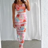 Maxi Dresses | White Fox Boutique Still Waiting Mesh Maxi Dress Tropical Horizon multi
