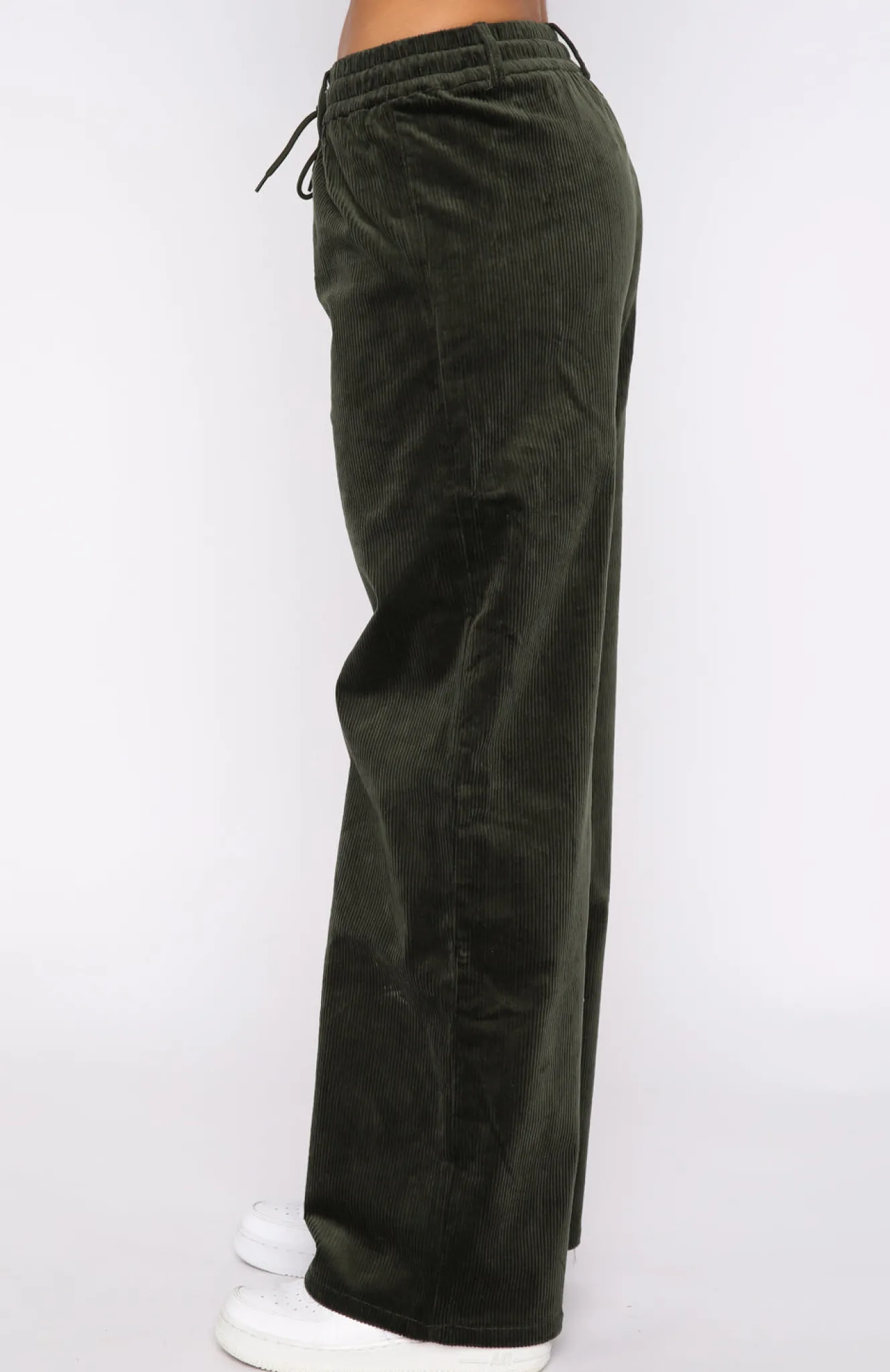 Pants | White Fox Boutique Stop Trying Cord Pants Khaki green