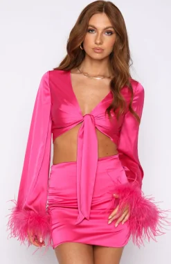 Shirts & Blouses | White Fox Boutique Style Sensation Crop Hot pink