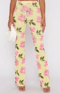 Pants | White Fox Boutique Summer In The City Pants Lemon Rose yellow