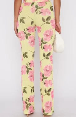 Pants | White Fox Boutique Summer In The City Pants Lemon Rose yellow
