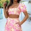 Shorts | White Fox Boutique Sunshine On My Mind Shorts Summer Blossom multi
