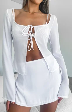 Shirts & Blouses | White Fox Boutique Sweet Secrets Long Sleeve Top white