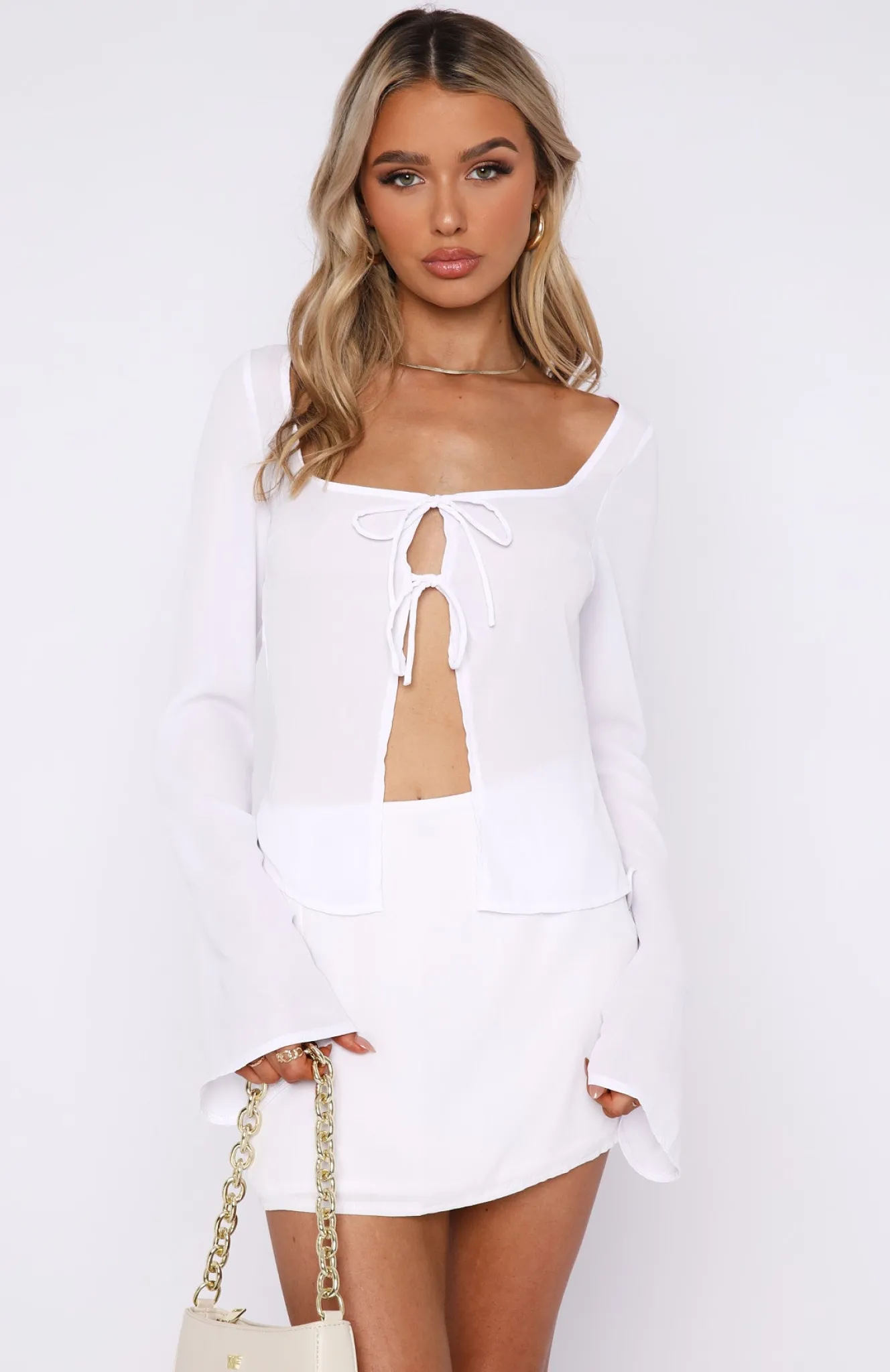 Shirts & Blouses | White Fox Boutique Sweet Secrets Long Sleeve Top white